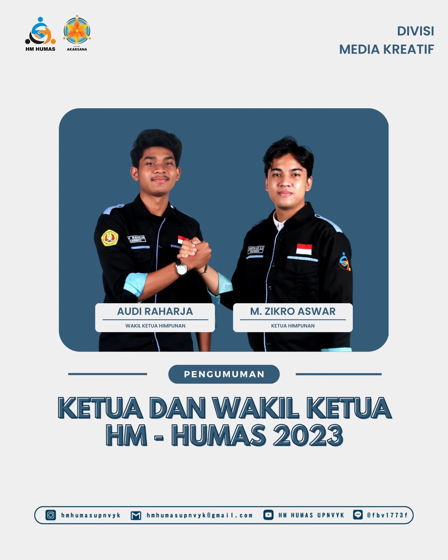 Pengumuman Ketua dan Wakil Terpilih
