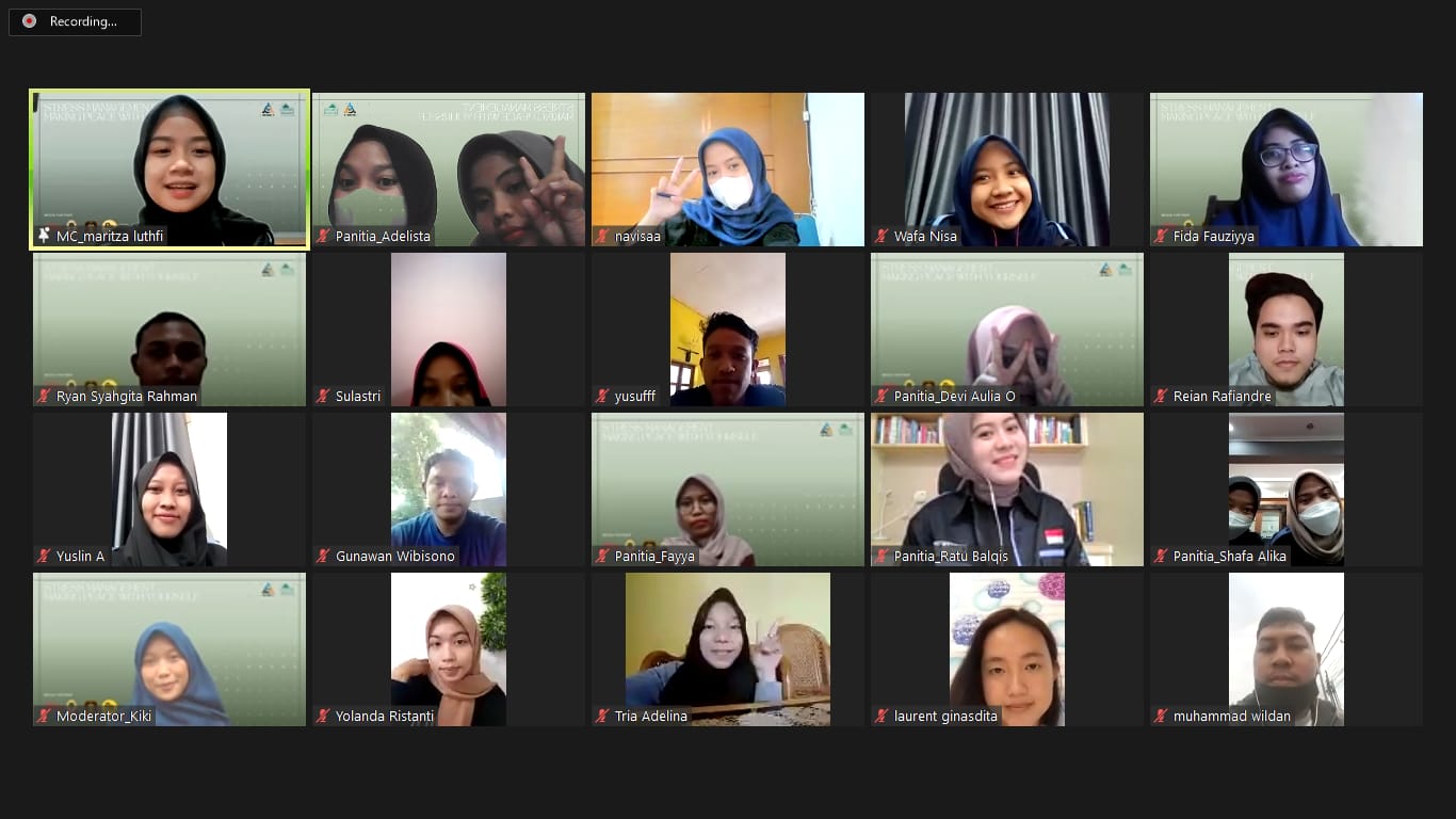 HM HUMAS UPN “VETERAN” YOGYAKARTA GELAR WEBINAR “STRESS MANAGEMENT: MAKING PEACE WITH YOURSELF”
